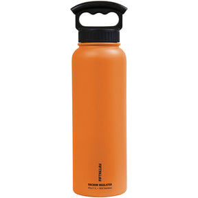 FIFTY/FIFTY - 40 oz Vacuum Insulated Bottle with 3-Finger Lid - Orange