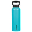 FIFTY/FIFTY - 40 oz Vacuum Insulated Bottle with 3-Finger Lid - Aqua