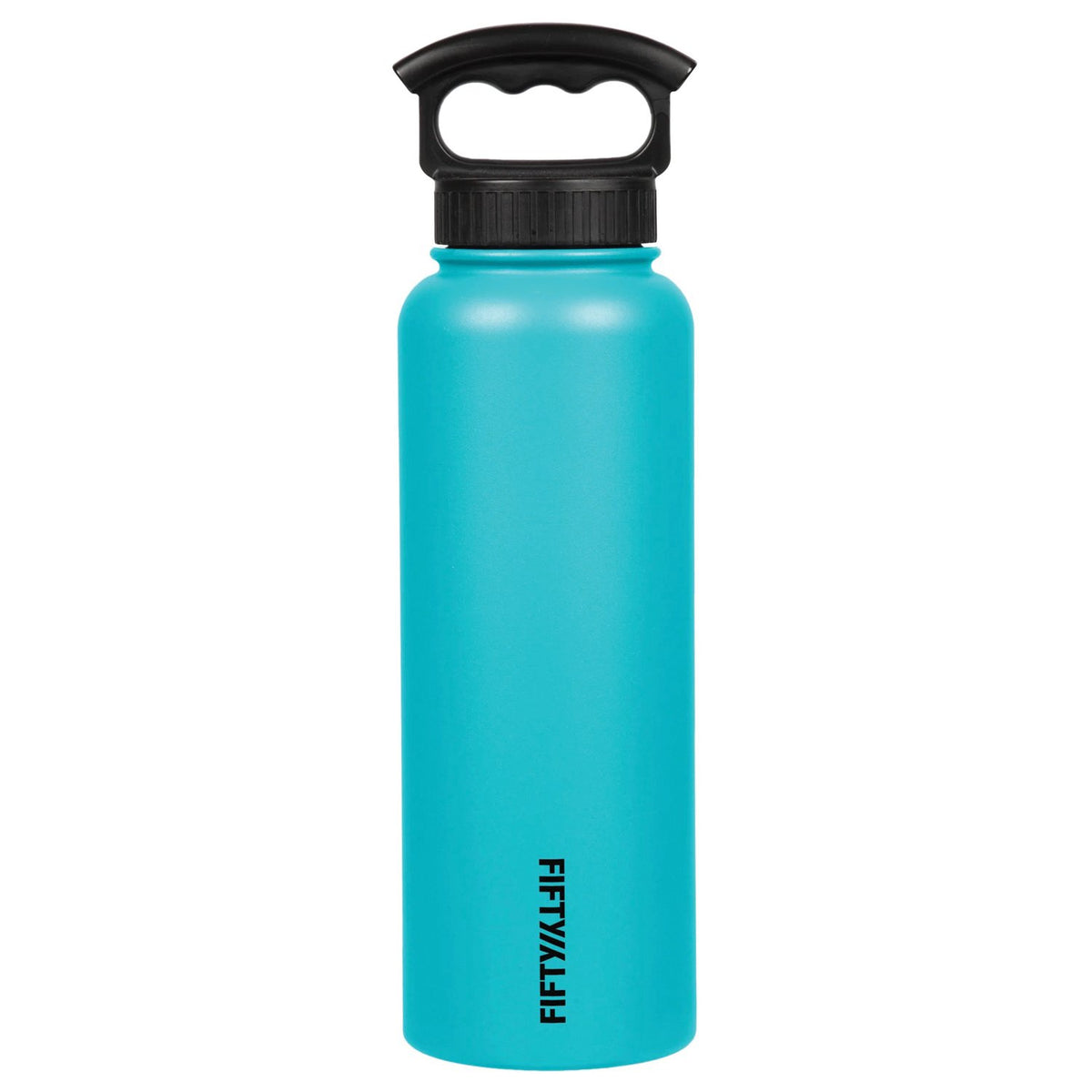 FIFTY/FIFTY - 40 oz Vacuum Insulated Bottle with 3-Finger Lid - Aqua