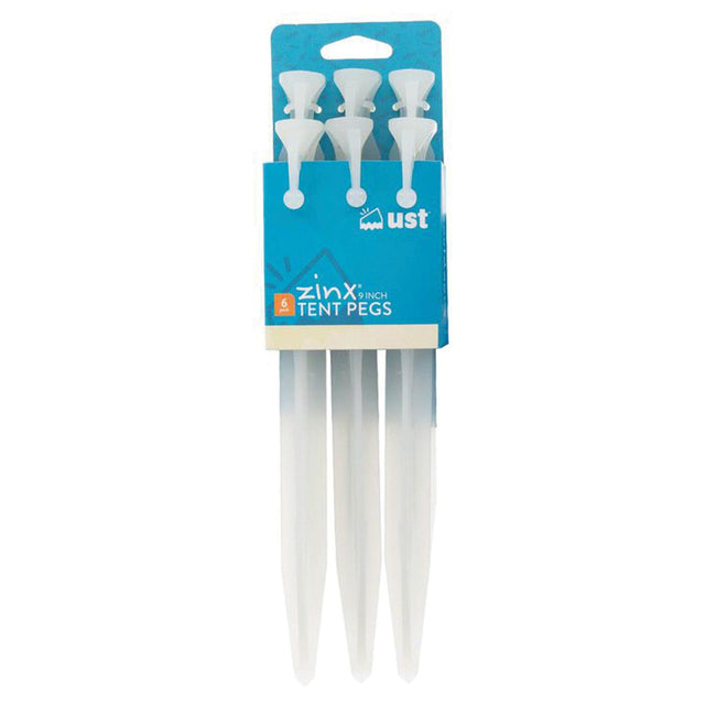 UST - Zinx Tent Peg 9" - 6 Pack