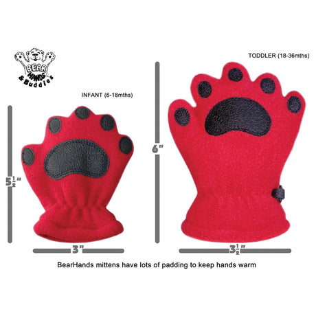BEARHANDS - Infant Fuchsia Thinsulate Fleece Mittens — view 2