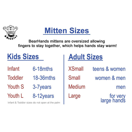 BEARHANDS - Youth Mittens S Fuchsia — view 5