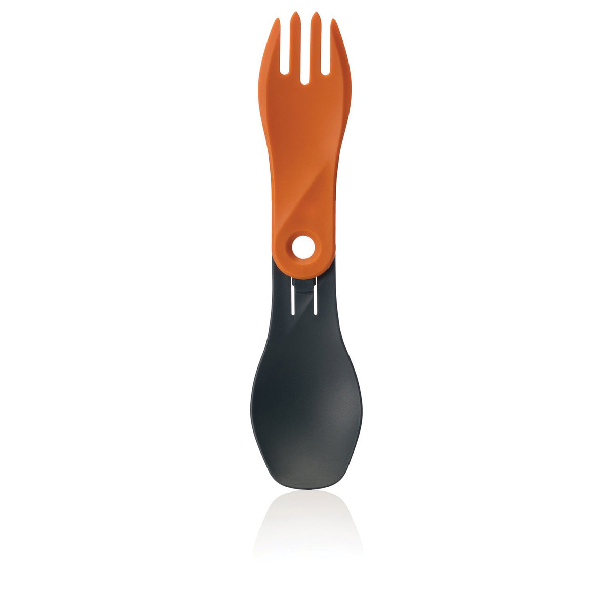 HUMANGEAR - GoBites Bio Spin Fork and Spoon - Gray/Orange