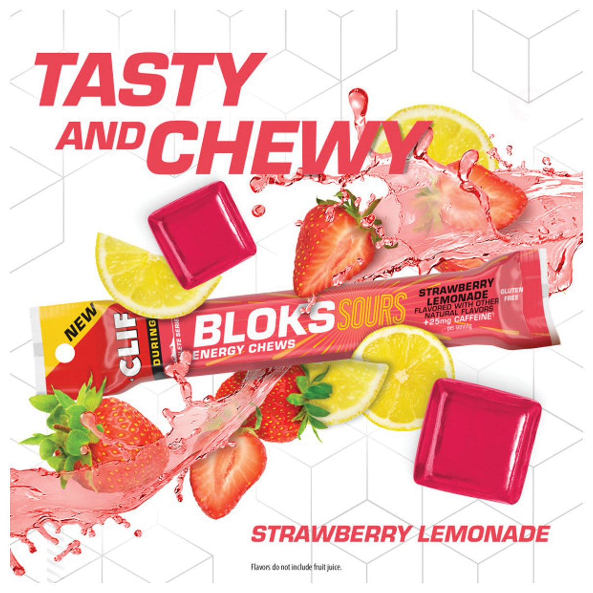 CLIF BAR - SHOT BLOKS Sours Strawberry Lemonade
