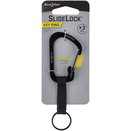 NITE IZE - SlideLock Key Ring Black