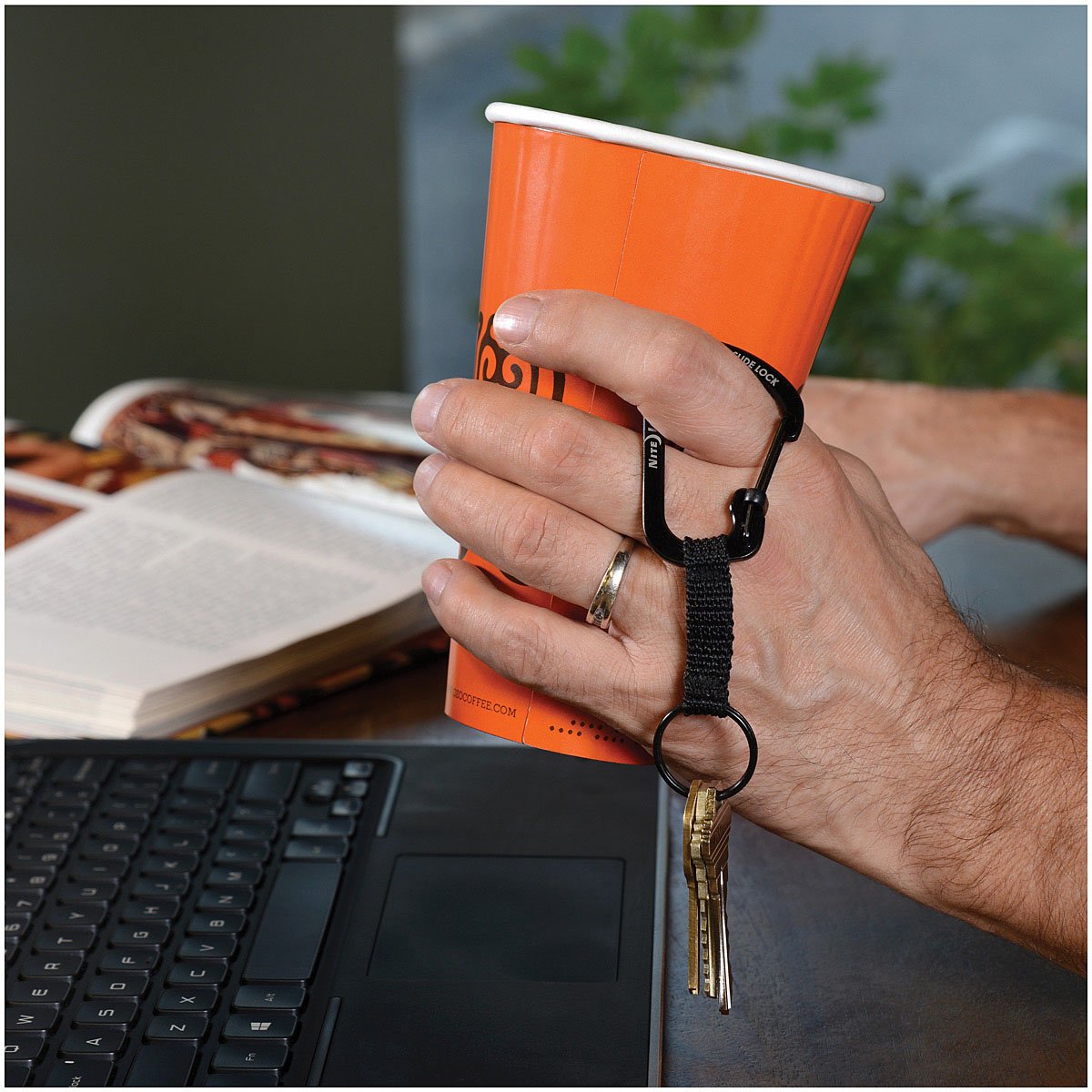 NITE IZE - SlideLock Key Ring Black