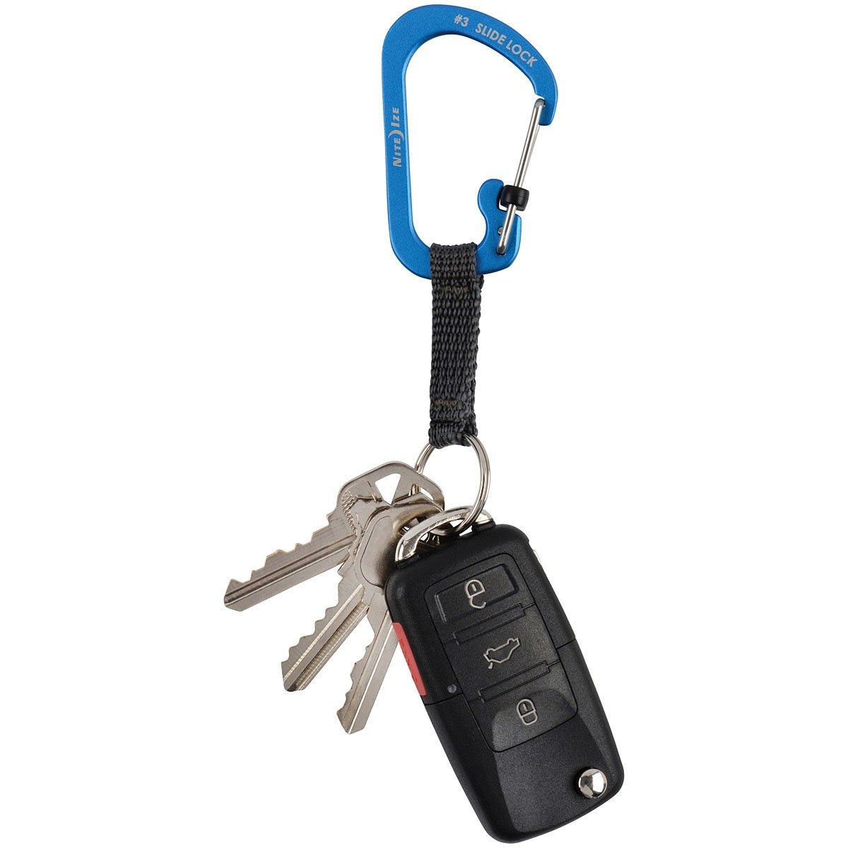 NITE IZE - SlideLock Key Ring AL#3 - Blue