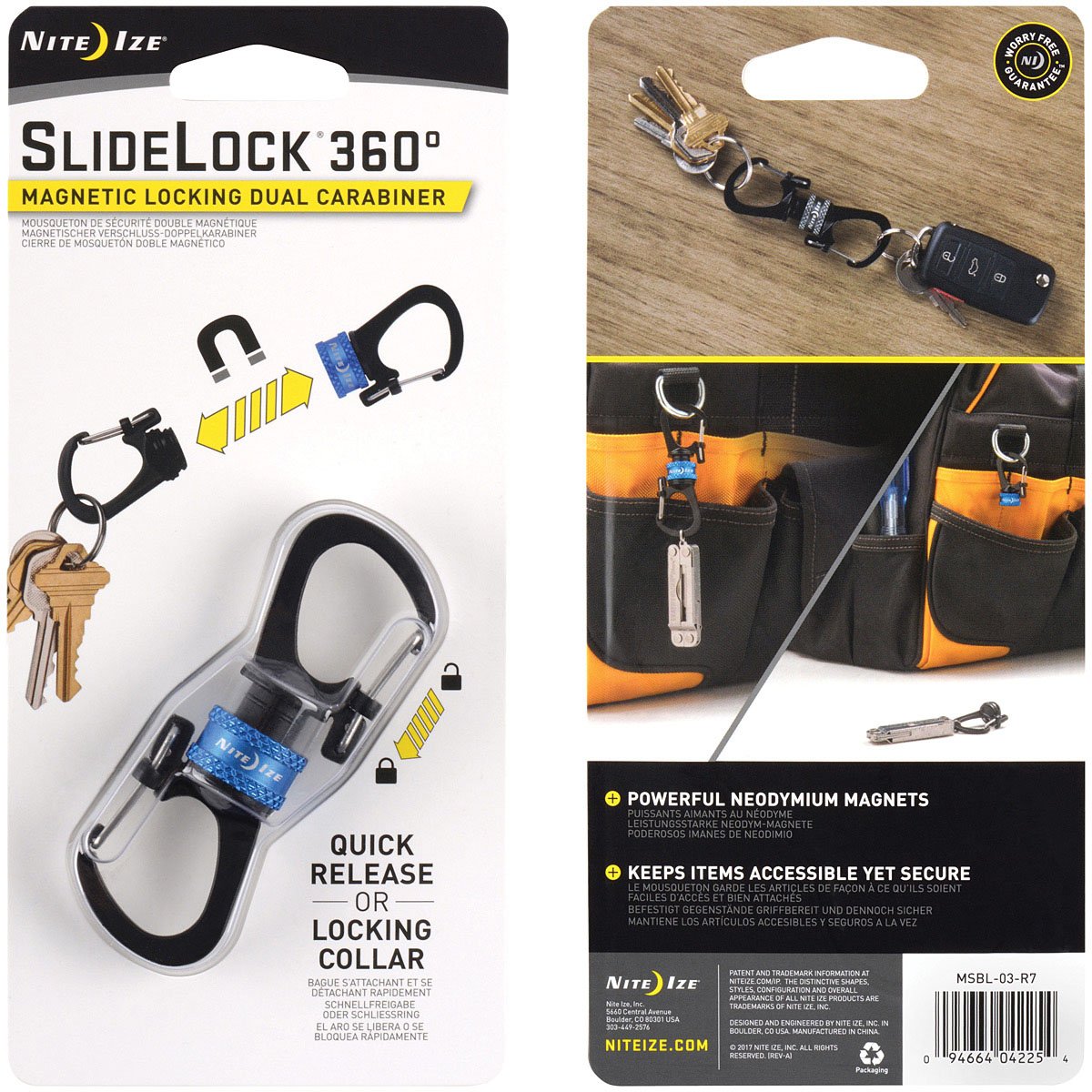NITE IZE - SL360 MagLock Dual Carabiner - Blue