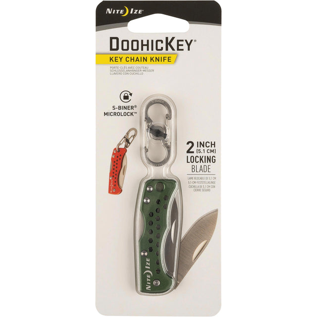 NITE IZE - DoohicKey Knife with Green Aluminum Body