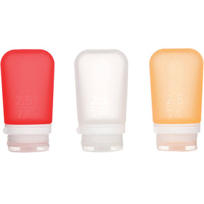 HUMANGEAR - GoToob+ 3-Pack Medium - Clear/Red/Orange