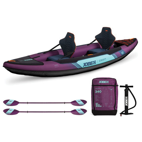 JOBE - Croft Inflatable Kayak with Velcro Seats - Purple