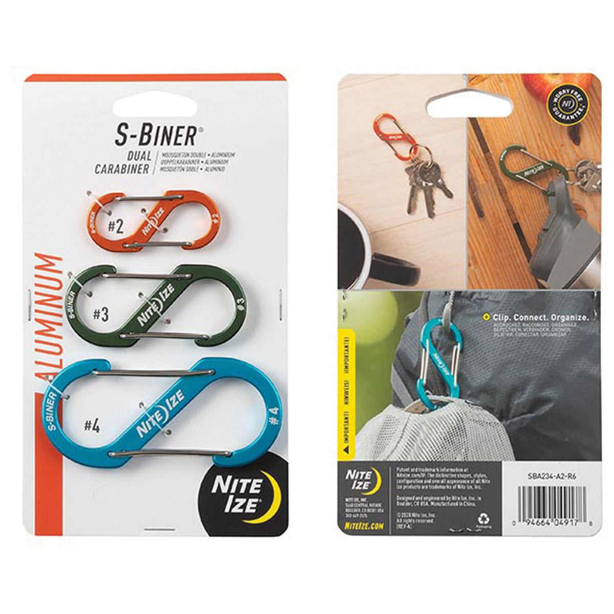 NITE IZE - S-Biner Aluminum Carabiner Pack - Assorted