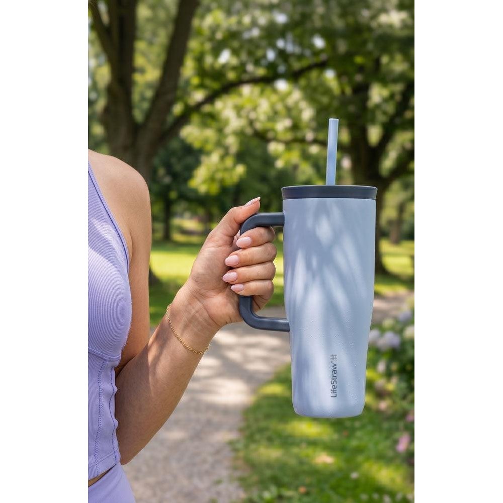LifeStraw - Go Series Stainless Steel Tumbler with Handle 24oz — view 4