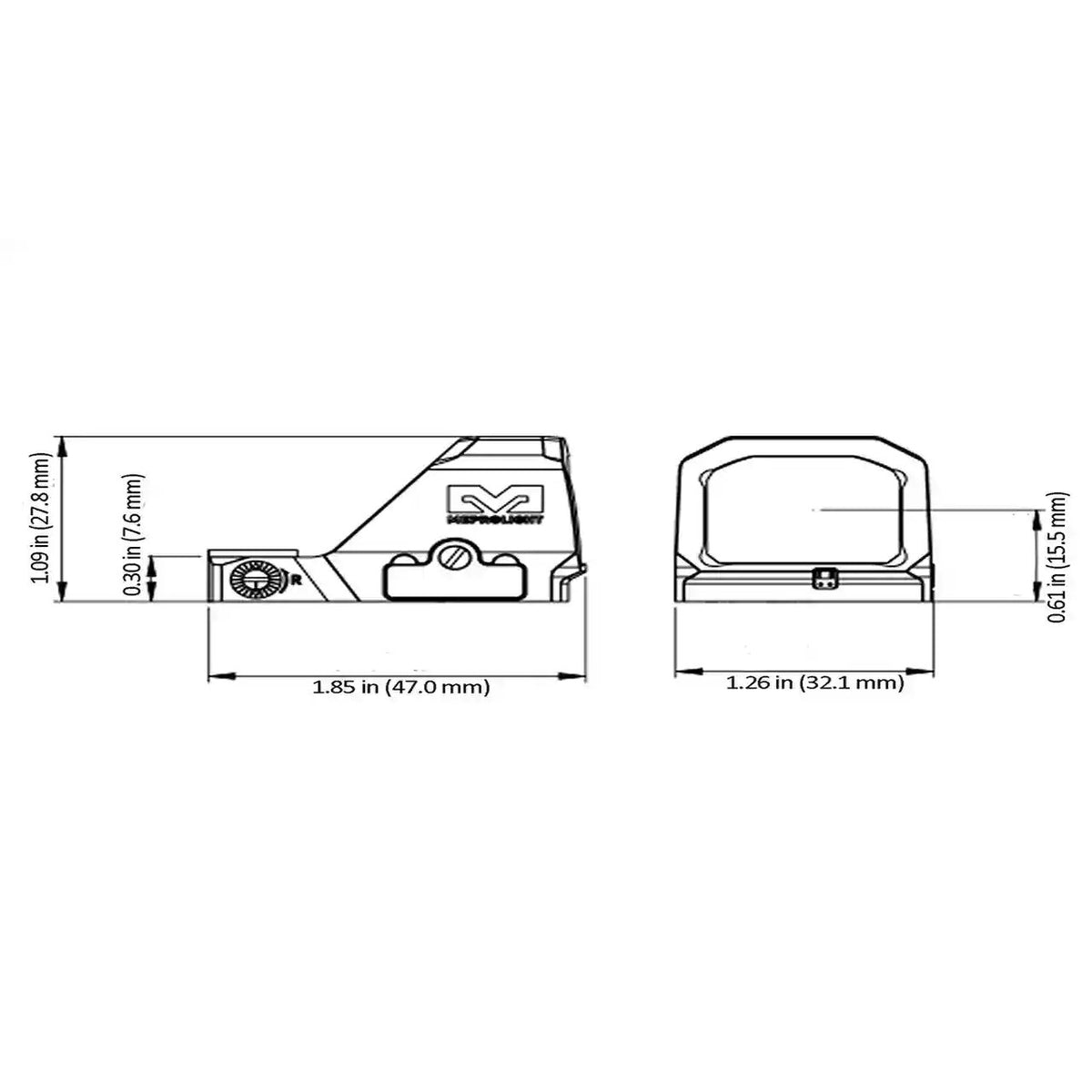 Meprolight - MPO-F Red Dot Sight with RMR Footprint