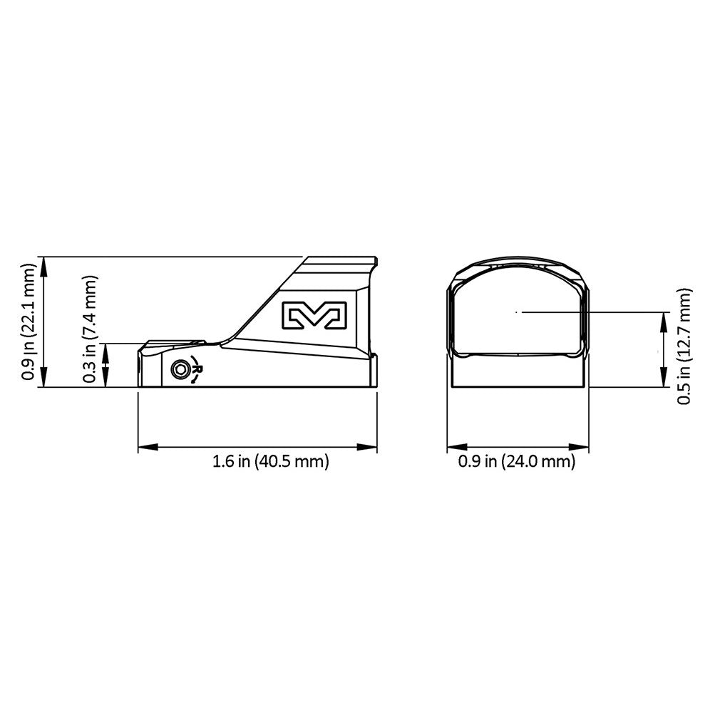 Meprolight - MPO-DS Red Dot Sight 3.5 MOA RMSc Footprint