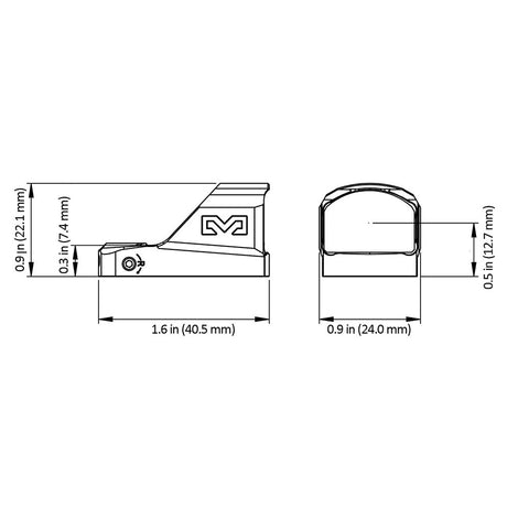 Meprolight - MPO-DS Red Dot Sight 3.5 MOA RMSc Footprint