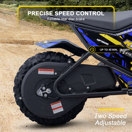 MotoTec 24v 250w (HP120E) Electric Powered Mini Bike - Blue