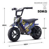 MotoTec 24v 250w (HP120E) Electric Powered Mini Bike - Blue