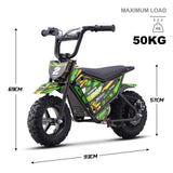 MotoTec 24v 250w (HP120E) Electric Powered Mini Bike - Green