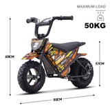 MotoTec 24v 250w (HP120E) Electric Powered Mini Bike - Orange