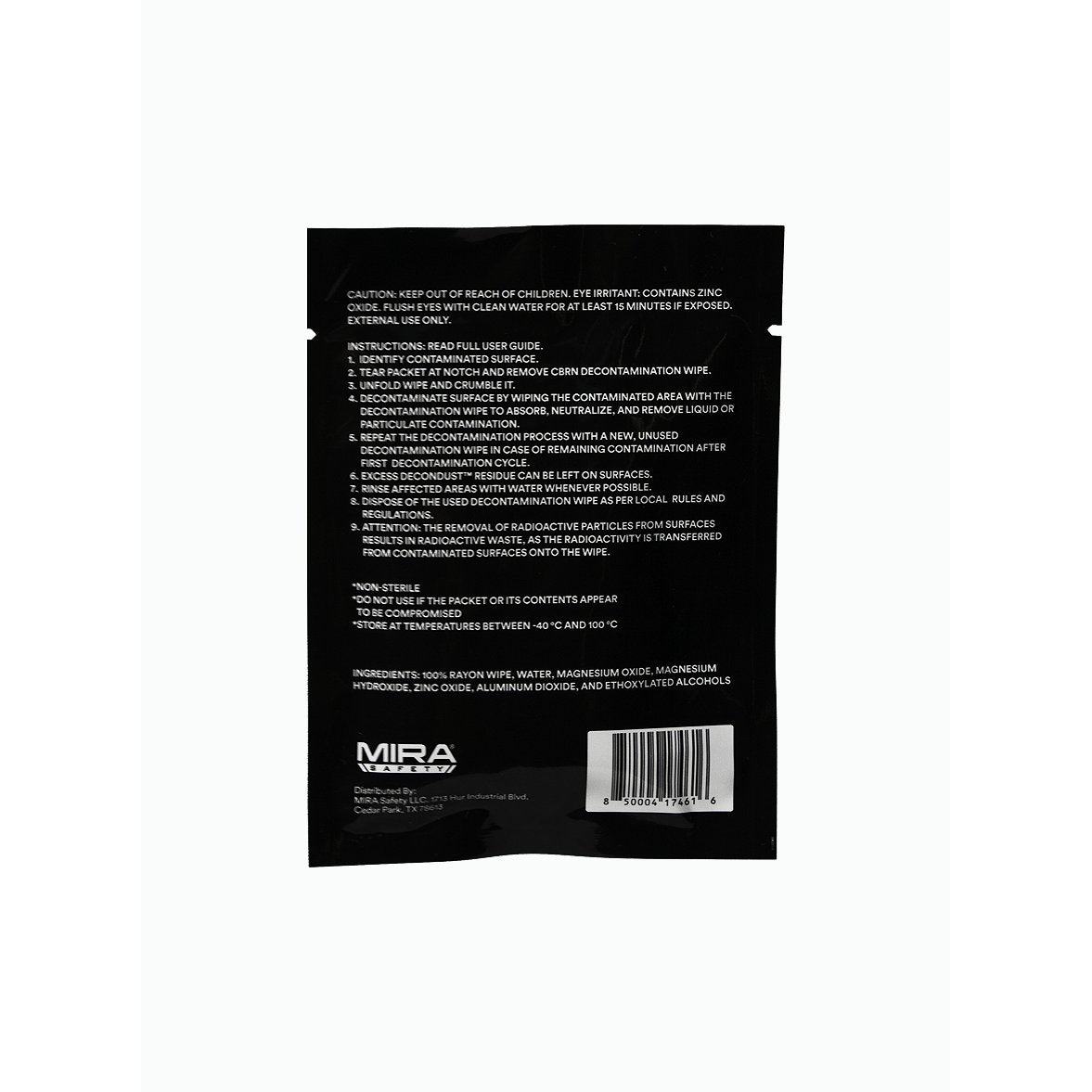 MIRA Safety - Decon Wipe for Chemical and Radiological Contaminants — view 2