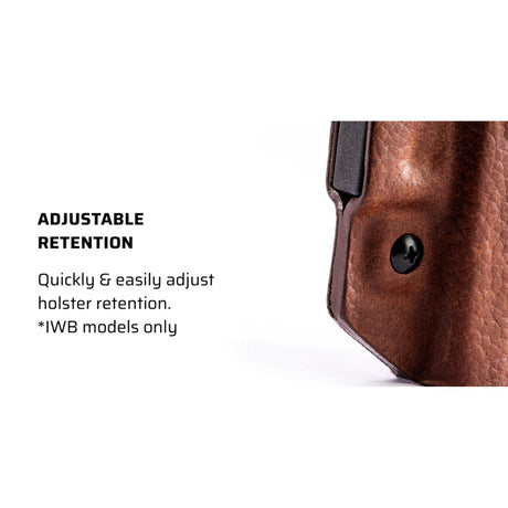 Mission First Tactical - Brown Leather Hybrid AIWB Holster for Glock — view 6