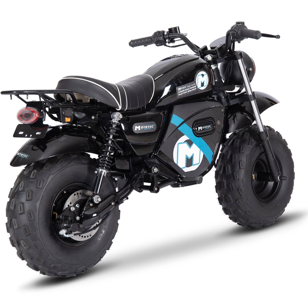 MotoTec 60v 1500w Electric Powered Mini Bike - Lithium Black