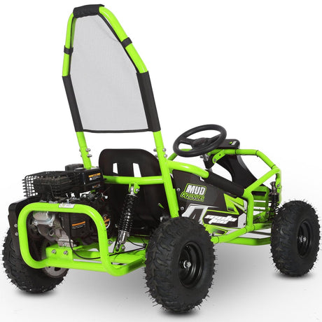 MotoTec Mud Monster Kids Gas Powered 98cc Go Kart Full Suspension, Various Colors