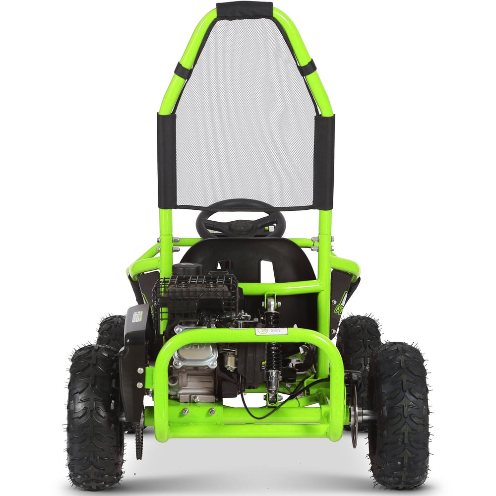 MotoTec Mud Monster Kids Gas Powered 98cc Go Kart Full Suspension, Various Colors