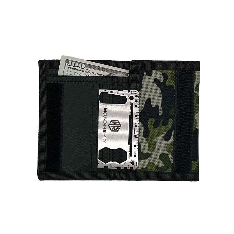 Mountain Ready Multitool Card - 21 Function Tool Card with Removable Money Clip