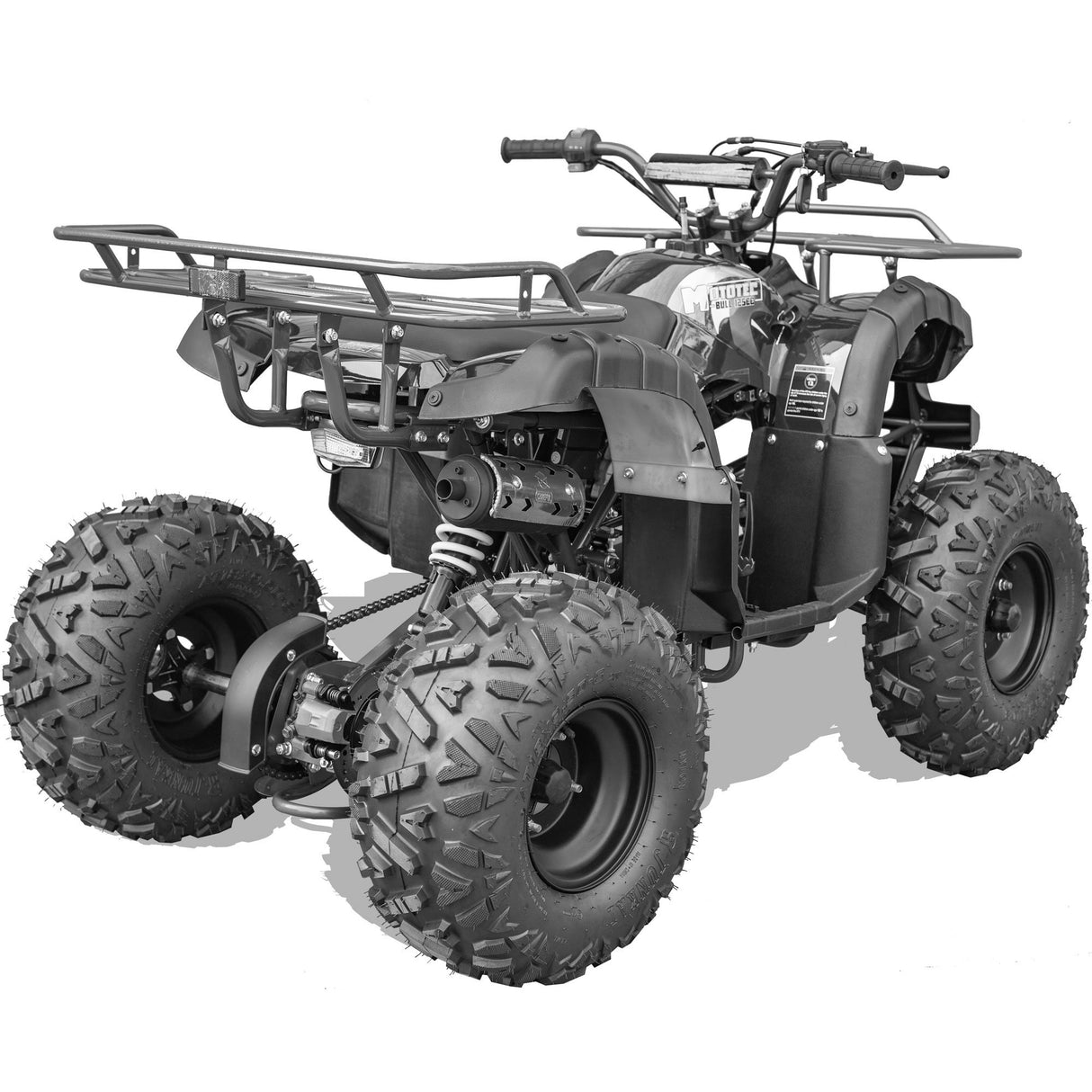 MotoTec - Bull 125cc 4-Stroke Kids Gas ATV - Black