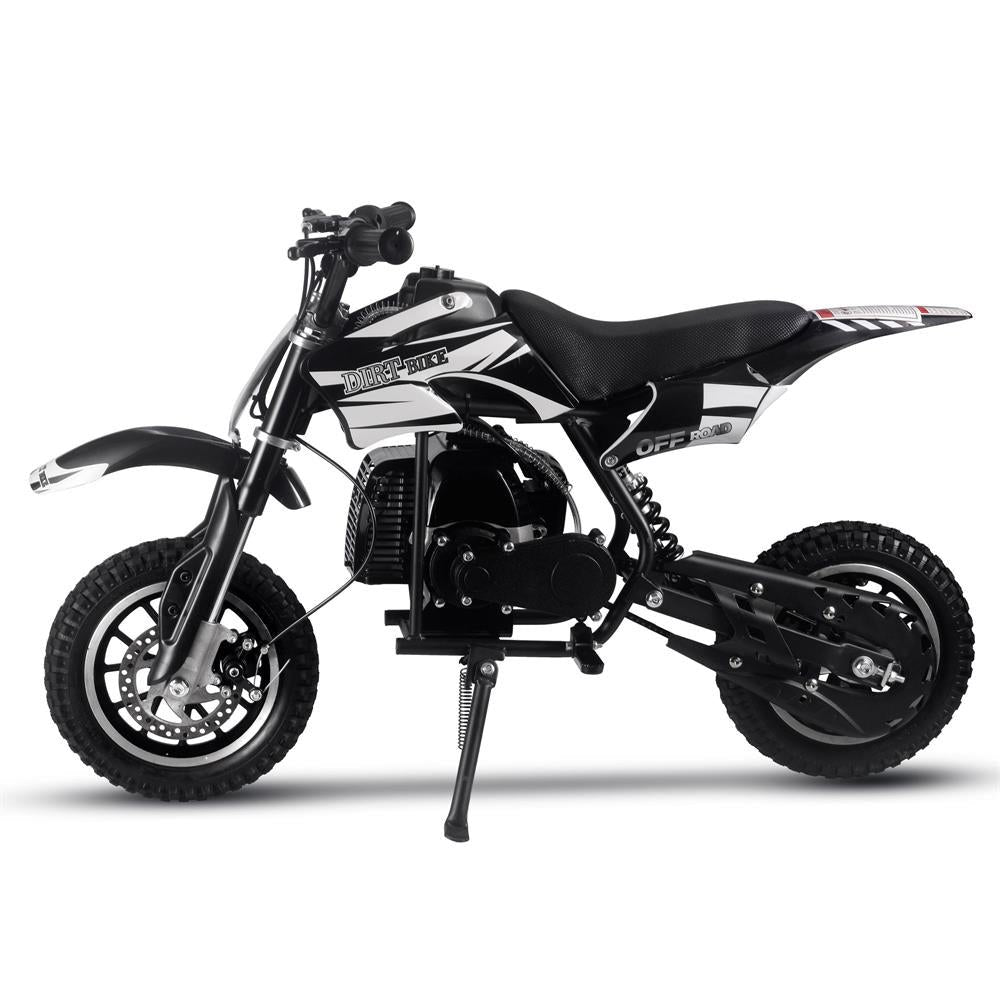 MotoTec Alien 50cc 2-Stroke Kids Gas Dirt Bike - Black