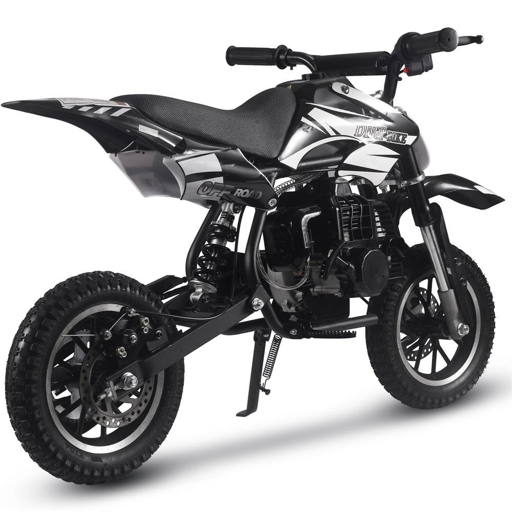 MotoTec Alien 50cc 2-Stroke Kids Gas Dirt Bike - Black