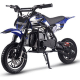 MotoTec Alien 50cc 2-Stroke Kids Gas Dirt Bike - Blue