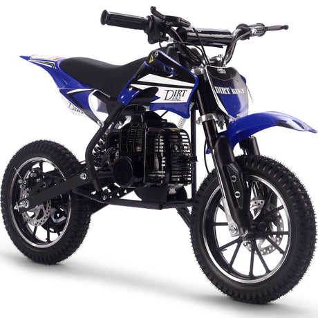 MotoTec - Alien 50cc 2-Stroke Kids Gas Dirt Bike Blue