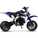MotoTec Alien 50cc 2-Stroke Kids Gas Dirt Bike - Blue