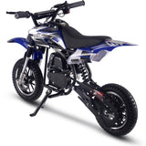 MotoTec Alien 50cc 2-Stroke Kids Gas Dirt Bike - Blue
