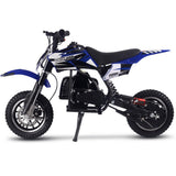 MotoTec Alien 50cc 2-Stroke Kids Gas Dirt Bike - Blue