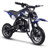 MotoTec Alien 50cc 2-Stroke Kids Gas Dirt Bike - Blue