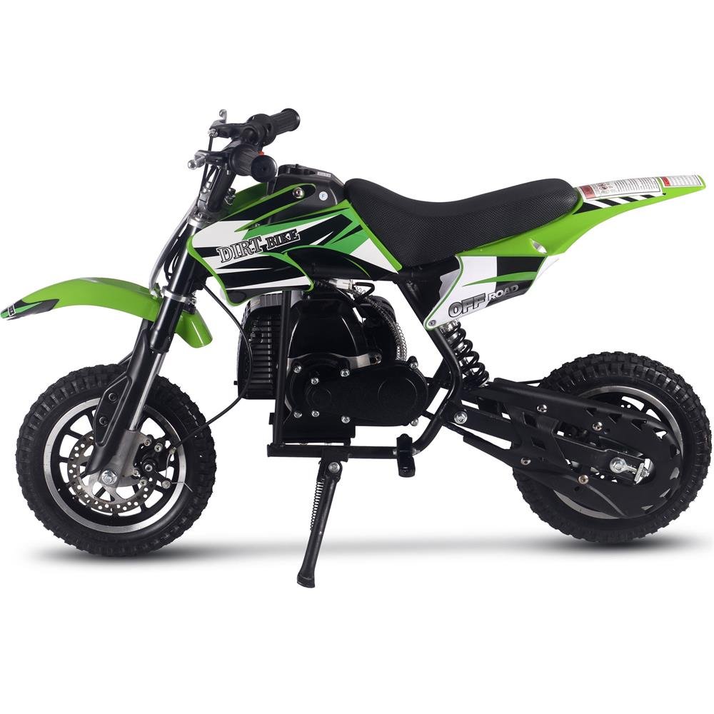 MotoTec Alien 50cc 2-Stroke Kids Gas Dirt Bike - Green