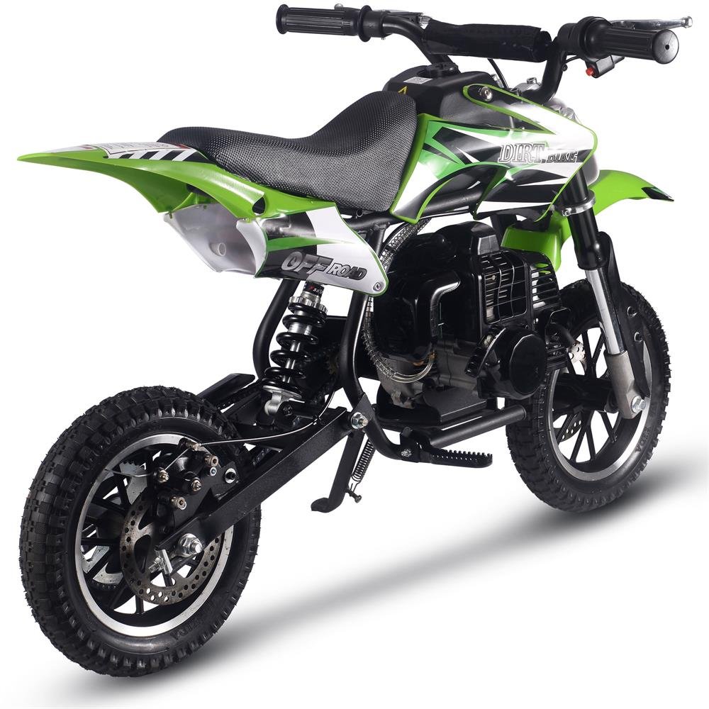 MotoTec Alien 50cc 2-Stroke Kids Gas Dirt Bike - Green