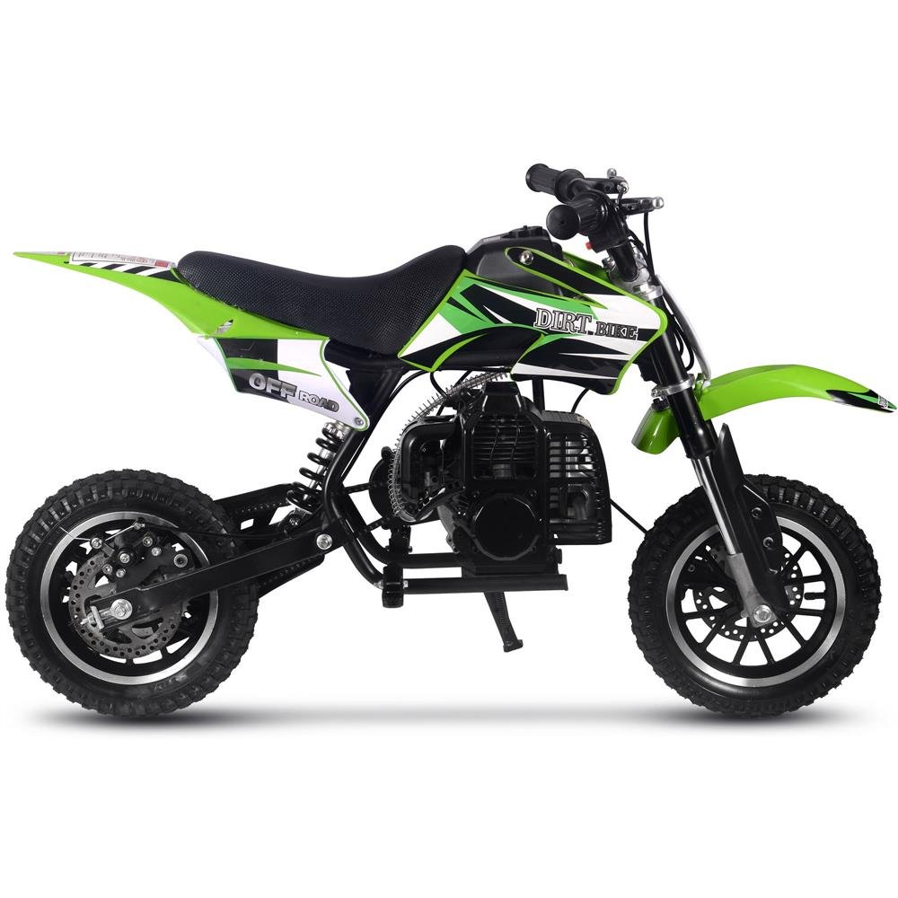 MotoTec Alien 50cc 2-Stroke Kids Gas Dirt Bike - Green