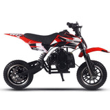 MotoTec Alien 50cc 2-Stroke Kids Gas Dirt Bike - Red
