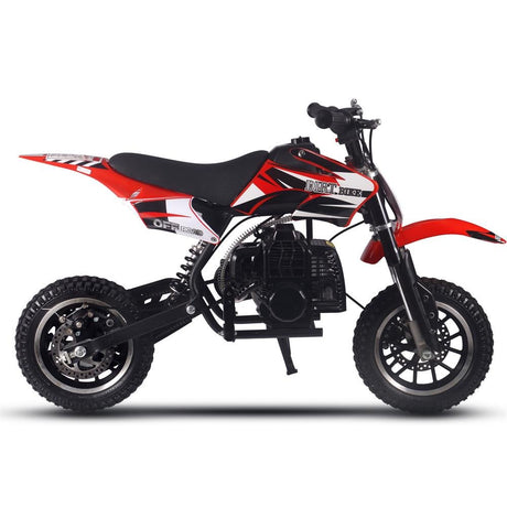 MotoTec Alien 50cc 2-Stroke Kids Gas Dirt Bike - Red
