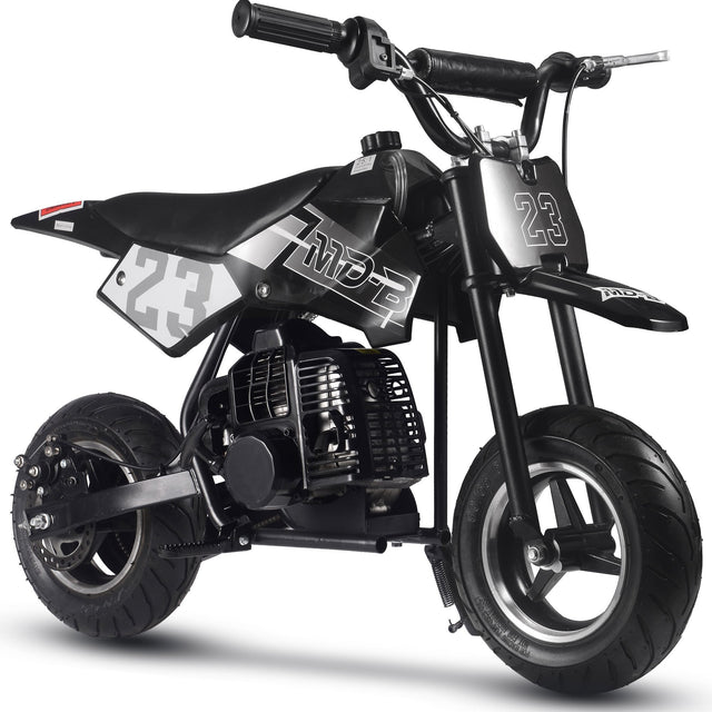 MotoTec Supermoto 50cc 2-Stroke Kids Dirt Bike - Black