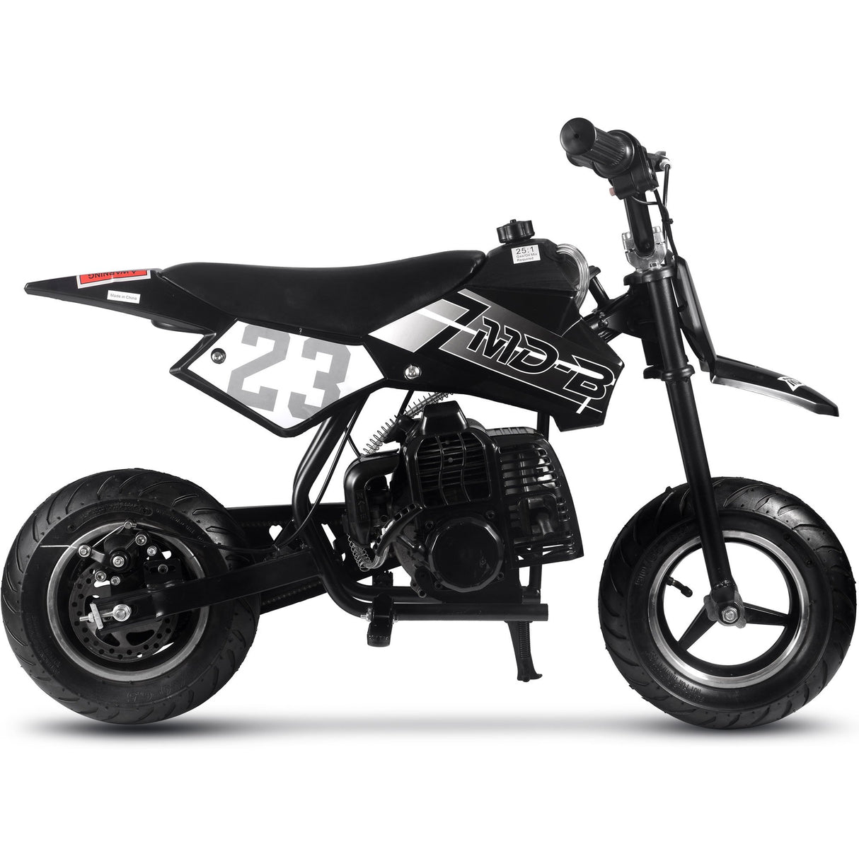 MotoTec Supermoto 50cc 2-Stroke Kids Dirt Bike - Black
