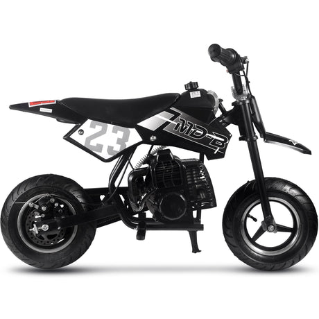 MotoTec Supermoto 50cc 2-Stroke Kids Dirt Bike - Black