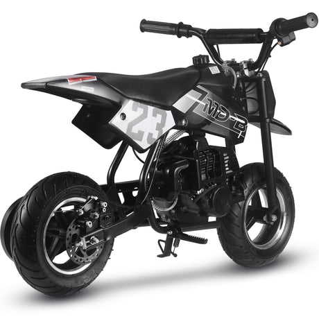 MotoTec Supermoto 50cc 2-Stroke Kids Dirt Bike - Black