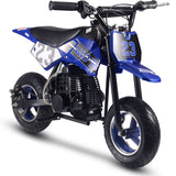 MotoTec Supermoto 50cc 2-Stroke Kids Dirt Bike - Blue