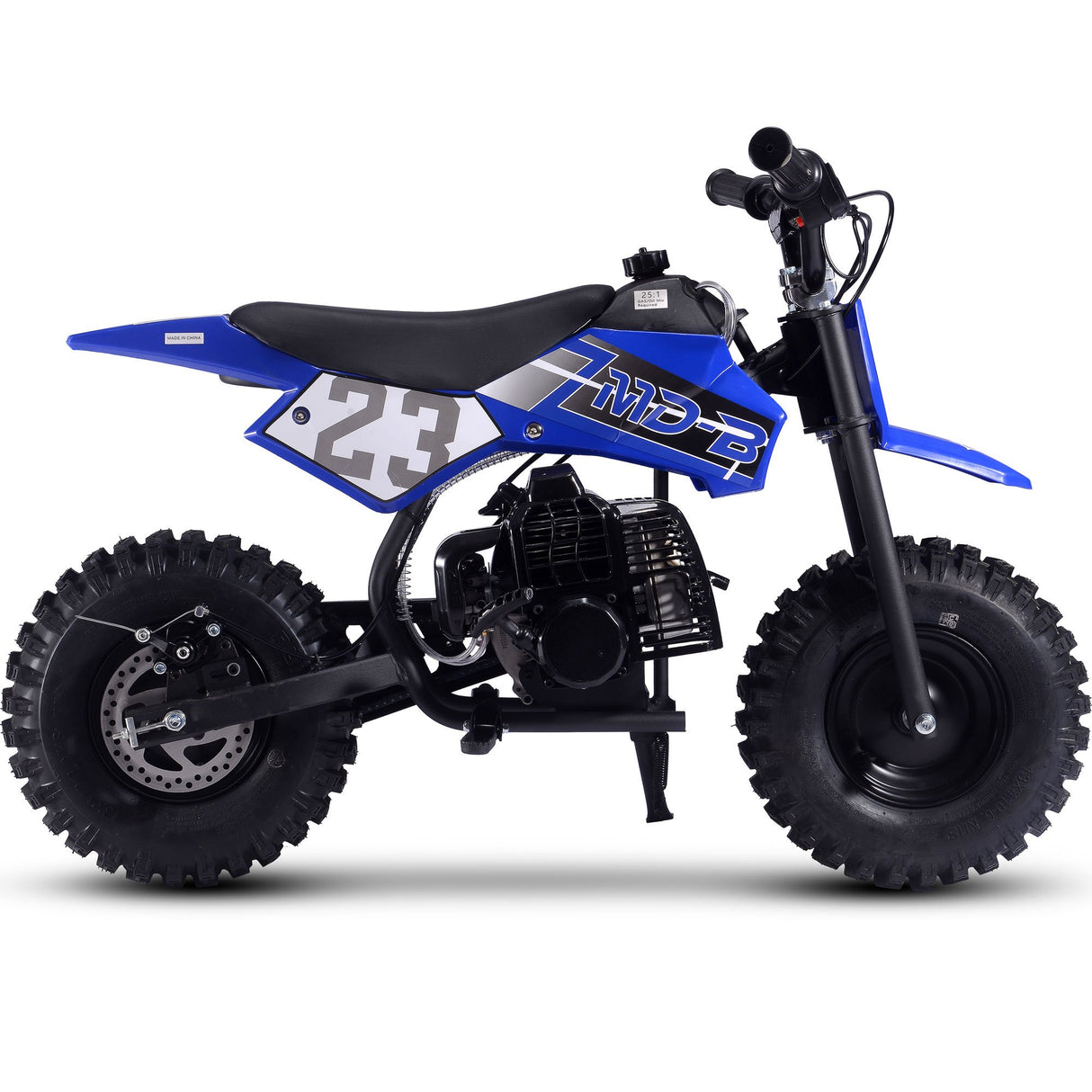 MotoTec Supermoto 50cc 2-Stroke Kids Dirt Bike - Blue